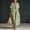 Matcha Green, variant on Morttic Women's Stripe V-Neck Batwing Short Sleeve Loose Maxi Dress – Side Pockets Bohemian Casual Summer Vacation Dress Matcha Green，S