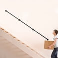thumbnail image 3 of 9FT Black Pipe Stair Handrail Staircase Handrail Metal for Wall Mount 3 Sections, 3 of 18