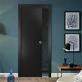 thumbnail image 4 of Slab Barn Door Panel | Planum 0010 Black Matte | Sturdy Finished Modern Doors | Pocket Closet Sliding -36" x 96", 4 of 5