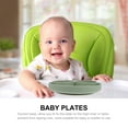 thumbnail image 3 of OULII Baby Plate with Suction Divided Design 1 Set Green, 3 of 7