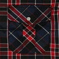 thumbnail image 6 of Coevals Club Men's Western Shirt Cowboy Plaid Country Pearl Snap Button Short Sleeve Two Pockets Work Shirts 12 Red Black White 4X-Large, 6 of 8