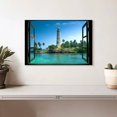 thumbnail image 2 of Elephant Stock Outdoor Lighthouse Wall Art - Horizontal Canvas Wall Art - Living Room Wall Decor - Nautical Canvas - Blue And Turquoise Decor - 12" x 8", 2 of 8