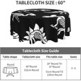 thumbnail image 4 of Printed Table Cloth Round Tablecloths 60 Inch Water Resistant Spill Proof Washable Polyester Tablecloth Minimalism Dinosaur Fossil Decorative Table Cover for Dining Table, Parties,Kitchen, 4 of 6