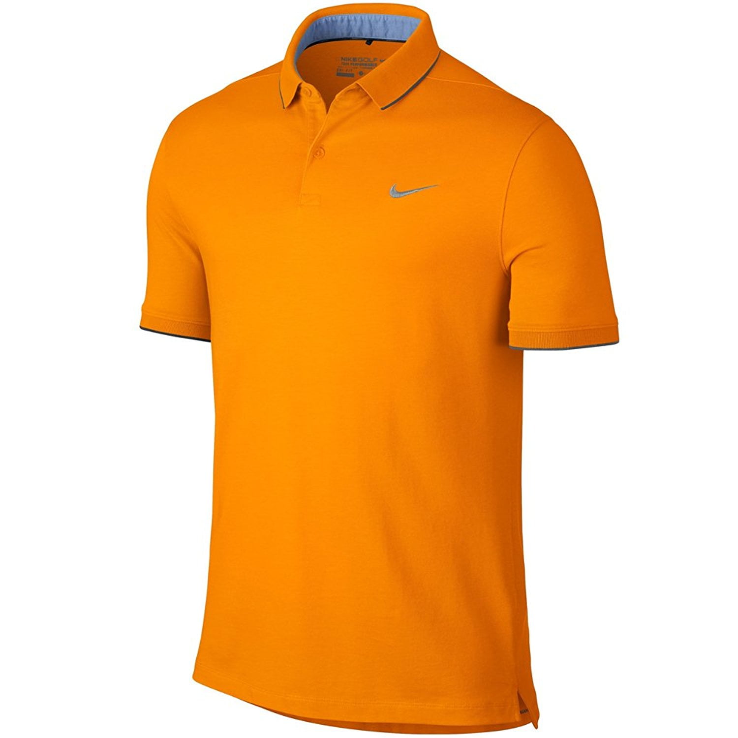 orange nike golf polo