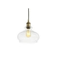 thumbnail image 3 of JONATHAN Y Wyatt 9.5" Adjustable Drop Pharmacy Metal/Glass LED Pendant, Brass Gold, 3 of 8