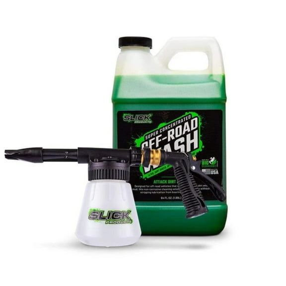 Slick Products 64 Ounce Off Road Wash Foam Sprayer Gun Concentrated Cleaner Bundle