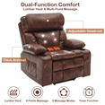 thumbnail image 5 of Felizpace Oversized Power Lift Recliner Chairs for Elderly with Heat and Massage, Dual Motor Infinite Position Recliner, Headrest Adjustment & Hidden Storage, Breathable Leather, Saddle Brown, 5 of 9