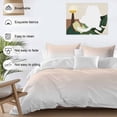 thumbnail image 3 of 3 Piece Pink White Ombre Duvet Cover Set California King,Microfiber Comforter/Quilt Cover with Corner Ties and 2 Pillowcases,Beige Gradient Color Modern Abstract Art Soft Bedding with Zipper Closure, 3 of 8
