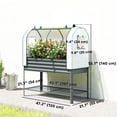 thumbnail image 3 of Outsunny Jardinière Surélevée Galvanisée avec Housse de Serre, Gris Foncé, 3 of 10