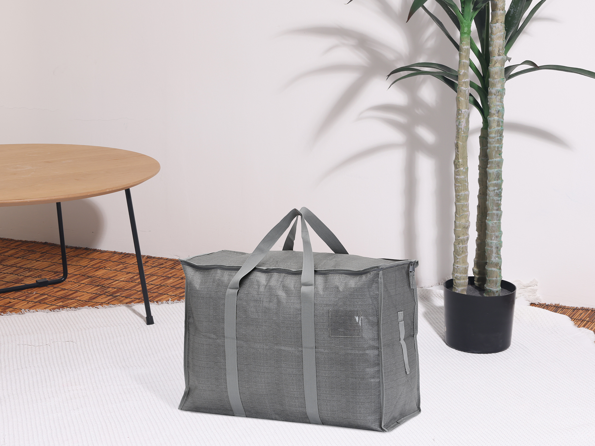 Unique Bargains 1 Pack Clothes Storage Bags Moving Bags Grey 27*10.5*17.5in