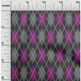 thumbnail image 2 of oneOone Rayon Fuschia Pink Fabric Argyle Diy Clothing Quilting Fabric Print Fabric By Yard 56 Inch Wide, 2 of 4