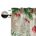 thumbnail image 6 of Fashnice Christmas Xmas Short Window Curtain Half Window Drapes Slot Top Kitchen Valance Cafe Tier Bathroom Scarf Rod Pocket Curtain Panel Style-H 2pc-Tier Curtain: W:42''x H:45'', 6 of 6