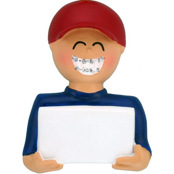 Braces On Male Personalized  Christmas Ornament DO-IT-YOURSELF