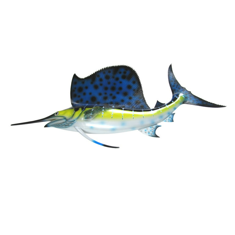 Giant 48 Florida Striped Blue Sailfish Saltwater Fish Wall Mount Trophy  Taxidermy 