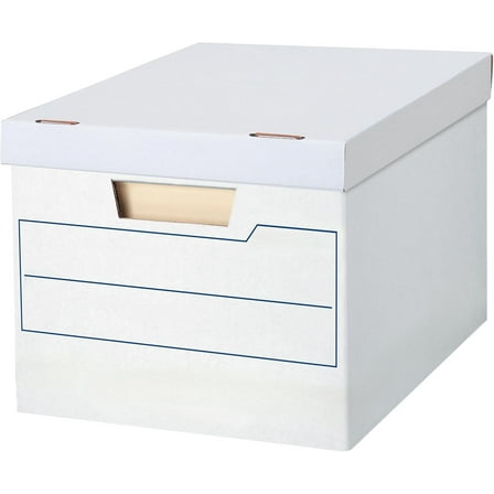 12 Pack Standard Duty File Storage Boxes, Standard Assembly, Removable Lid, Letter/Legal