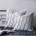 thumbnail image 2 of 14x14 Pillow Covers Set of 2, Black Branches Throw Pillow Covers Decorative Couch Cushion Case, Modern Abstract Art Forest Silhouettes Microfiber Square Pillowcases for Bedroom Car Living Room, 2 of 7