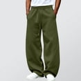 thumbnail image 2 of Men's Solid Color Pocket Drawstring Elastic Waist Casual Fashion Jogger Pants, 2 of 5