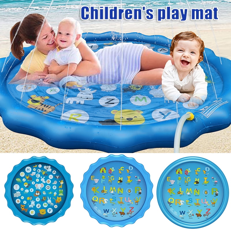 Sprinkler Pad Splash Play Mat 170CM Inflatable Water Swimming Pool Toy Kids UK 