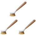 thumbnail image 2 of BinKFF Dish Brush with Bamboo Handle Cleaning Brush | Dish Brushes Vegetable Scrubber Round Natural Scrub Brush Cleaning Kit for Cleaning Saucepans, Pots, Pans and Vegetables, 2 of 5