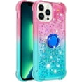 thumbnail image 2 of Phone Case for iPhone 13 Pro Max (Not fit 13 Pro), Shiny Bling Quicksand Effect TPU Bumper Case with Four Corners Anti-Fall Heavy Protection Cover for iPhone 13 Pro Max (6.7) Pink Blue, 2 of 14
