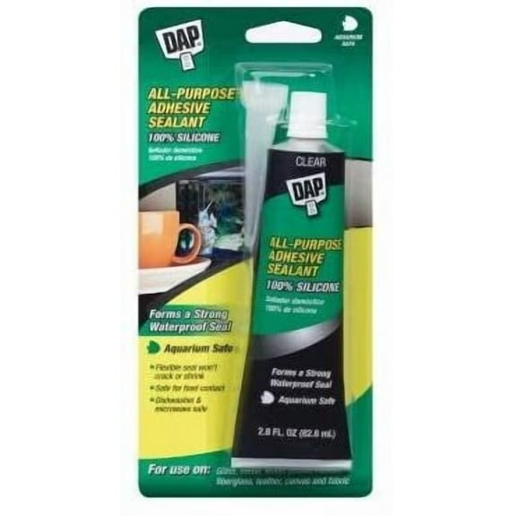 Dap 00755 3-oz. Clear Silicone Aquarium Sealant - Quantity 6