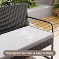 thumbnail image 3 of 4 Pieces Patio Furniture Set, Wicker Outdoor Conversation Set with Coffee Table, Patio Chairs Set for Yard, Garden, Poolside, Gray Cushions, 3 of 10