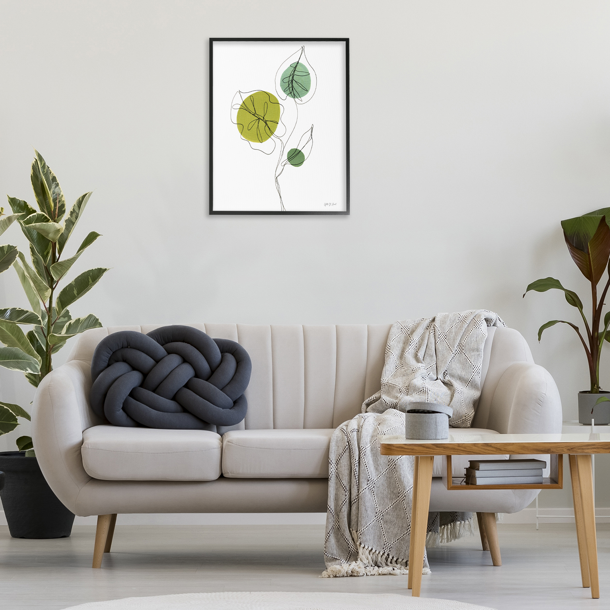 Stupell Industries Leafy Garden Delight Botanical & Floral Painting Black Framed Art Print Wall Art, 24 x 30