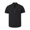 thumbnail image 4 of New Mens Short Sleeve T Shirts Solid Color Stand Up Collar Shirt Summer Trendy Breathable Loose Youth Basic Cotton Top Male Cotton And Linen Casual Shirts Black M, 4 of 6