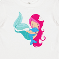 thumbnail image 4 of Inktastic Cute Mermaid, Little Mermaid, Pink Hair, Dolphin Girls Baby T-Shirt, 4 of 5