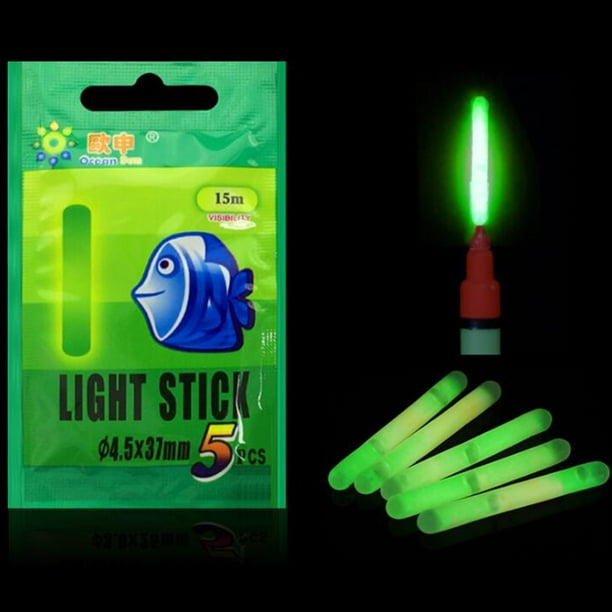 5PCS/Bag 4.5x37MM Night Fishing Luminous Float Fluorescent Light Stick Rod  Dark Glow Stick Fishing Tools 