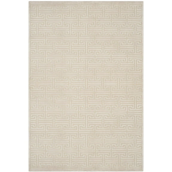 Safavieh  Couture Hand-knotted Tibetan Loeke Modern Wool Rug Pearl 6' x 9' 6' x 9'