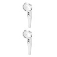 thumbnail image 3 of Yuarrent Ducha de mano, ducha de lluvia de alta presión, ducha automática con parada de agua, accesorios de baño ajustables de tres blanco plateado 2piezas, 3 of 6