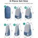 thumbnail image 3 of Juego de 6 cubos de compresión para viajes, bolsas ligeras organizadoras de equipaje, bolsas duraderas para ahorrar espacio, artículos esenciales de viaje, 3 of 6