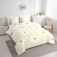 thumbnail image 3 of Castle Fairy Kids Kawaii Daisy 7 Pieces Bedding Comforter Set,Polka Dots Full Bedding Set Lightweight,Chic Flower Fitted Sheet Flat Sheet,Ultra Soft Home Decor, 3 of 8
