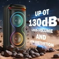 thumbnail image 4 of JYX Large Bluetooth Speaker, Portable Party Speaker with 2 Microphones & LED Light & Remote Control, Subwoofer, Partybox, T20-T, 4 of 11