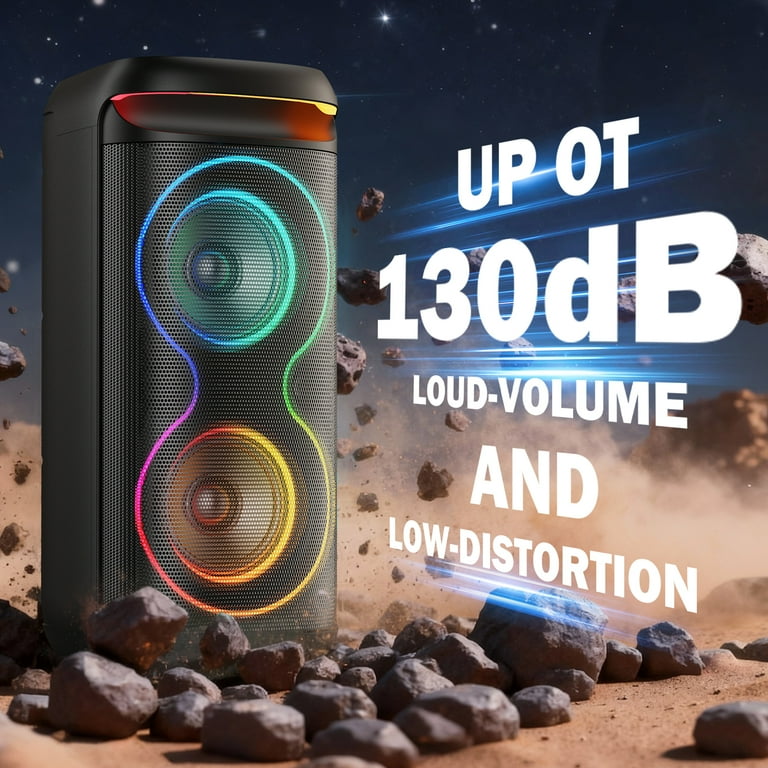 JYX Large Party Speaker, Portable Bluetooth Speaker with RGB Light, T20