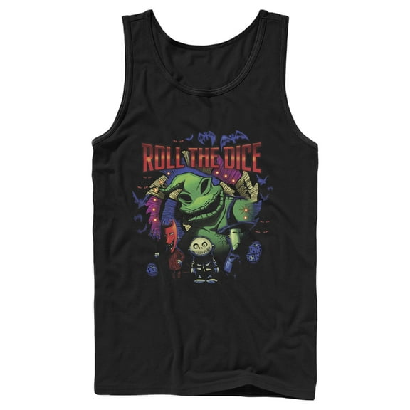 Men's The Nightmare Before Christmas Halloween Oogie Roll The Dice Tank Top Black X Large