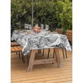 thumbnail image 3 of Outdoor Tablecloths with Umbrella Hole & Zipper, Grey Shell Starfish Coastal Rectangle Tablecloth 60x120 Inch, Nautical Ocean Summer Beach Waterproof Table Cloth, Patio/Pool/Picnic Table Covers, 3 of 8
