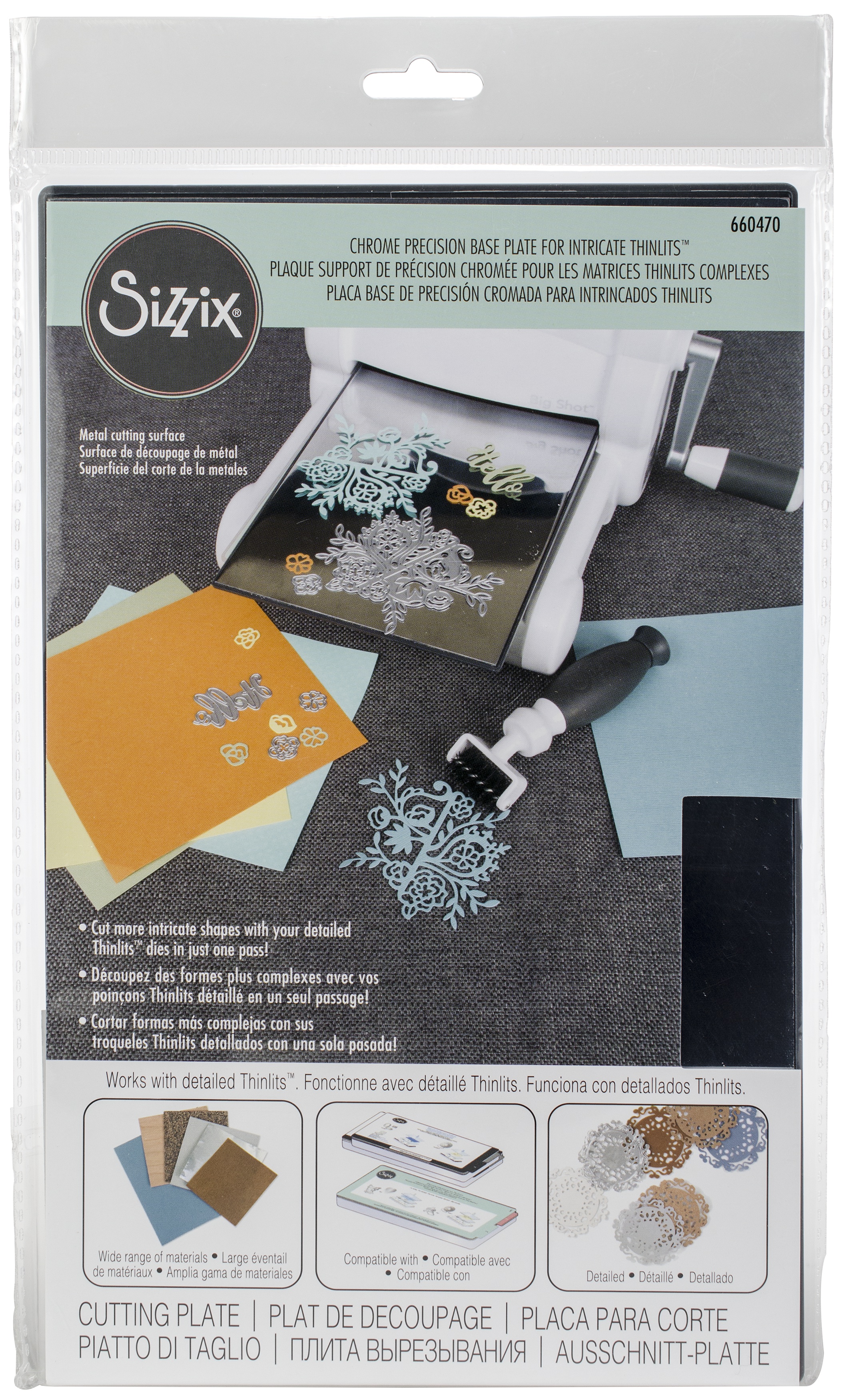 Sizzix Chrome Precision Base Plate For Intricate Thinlits- 