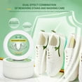thumbnail image 3 of Limpiador de zapatos Crema Sin lavado | Limpieza de calzado multiusos y quitamanchas | Elimina las marcas amarillentas y negras | Fórmula fácil de limpiar con esponja | para zapatillas, cuero, lona, 3 of 7