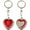 Red, variant on Lincoln Heart Shaped Photo Key Fob (Red)