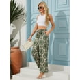 thumbnail image 4 of Valcatch Women Wide Leg Pants High Waisted Palazzo Pants Beach Work Casual Flowy Tie Knot Trousers with Pockets, 4 of 9