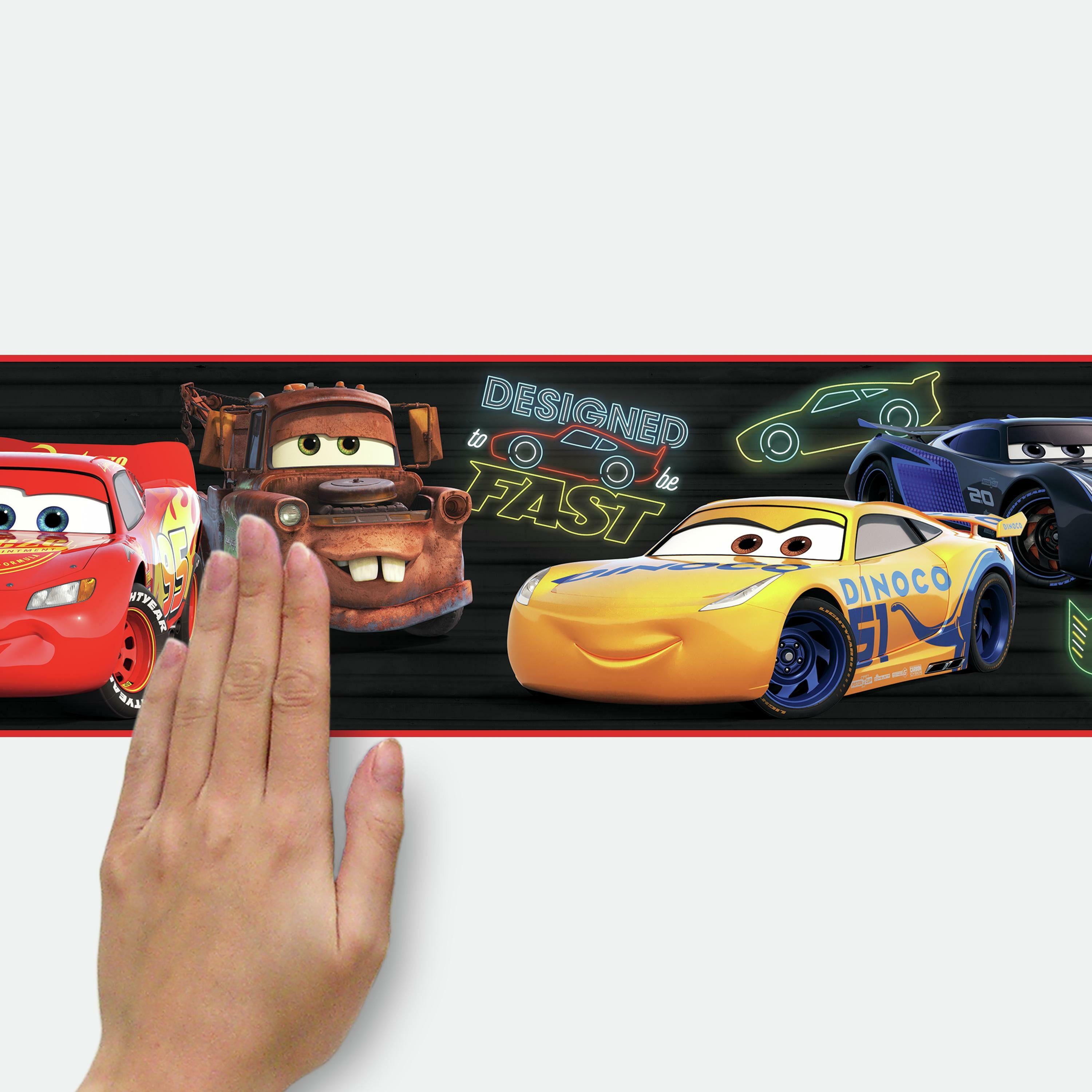 4 pièces Cars Race-Disney photo-Papier Peint Wallpaper 254x184cm 