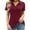 Red, variant on yunLCZ Basic T Shirts Women's Shirts Collared Work Tops Short Sleeve Business Casual Dressy Blouses Summer Tops With Pocket