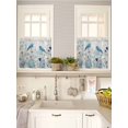 thumbnail image 5 of Blue Flowers 2 Panel Kitchen Curtains for Small Windows, Spring Birds Rustic Floral Pastoral Plants Bathroom Tier Curtain, Short Window Treatment for Bedroom/Living Room 55"x24", 5 of 6