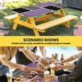 thumbnail image 6 of Purple Black Table Cloths for 4 Foot Rectangle Tables, Farmhouse Striped Modern Abstract Art Patio Waterproof Elastic Fitted Tablecloths, Washable Rectangular Table Cover for Camping, 6 of 8