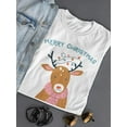 thumbnail image 3 of Merry Christmas Deer. Women Shaped T-Shirt, Female Medium, 3 of 4