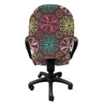 thumbnail image 3 of Colorful Office Chair Slipcover, Pattern with Different Colored Bows and Circles Happy Celebration Birthday Theme, Protective Stretch Decorative Fabric Cover, Standard Size, Multicolor, by Ambesonne, 3 of 5
