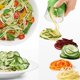 thumbnail image 4 of Cortador de verduras Espiralizador de verduras 3 en 1 Accesorios de cocina Cortadora de mano Rallador Espiralizador de verduras con 3 cuchillas de acero inoxidable para vegetales, 4 of 4