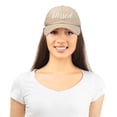 thumbnail image 5 of DALIX Blessed Women's Baseball Cap Soft Cotton Dad Hat in Khaki, 5 of 6